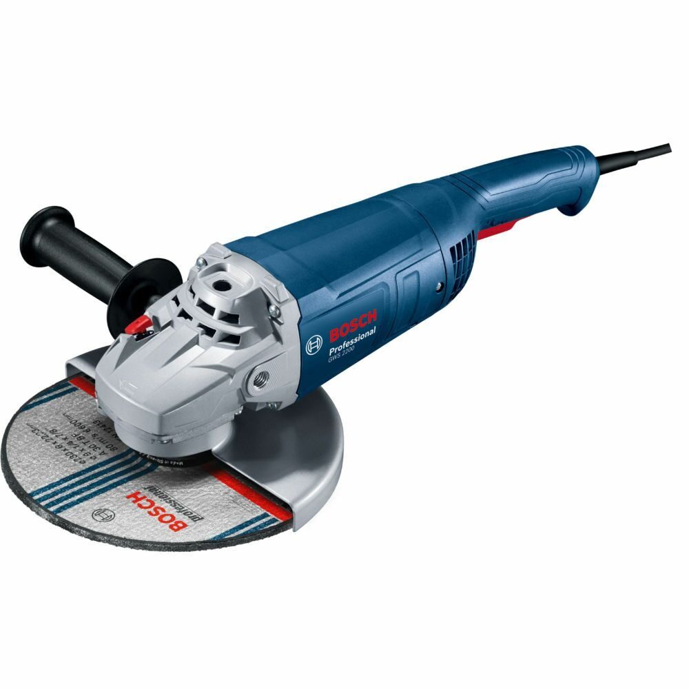 Угловая шлифмашина BOSCH GWS 2200-230 RSP (2200Вт, плавный пуск, 230мм,  5,4кг,коробка)